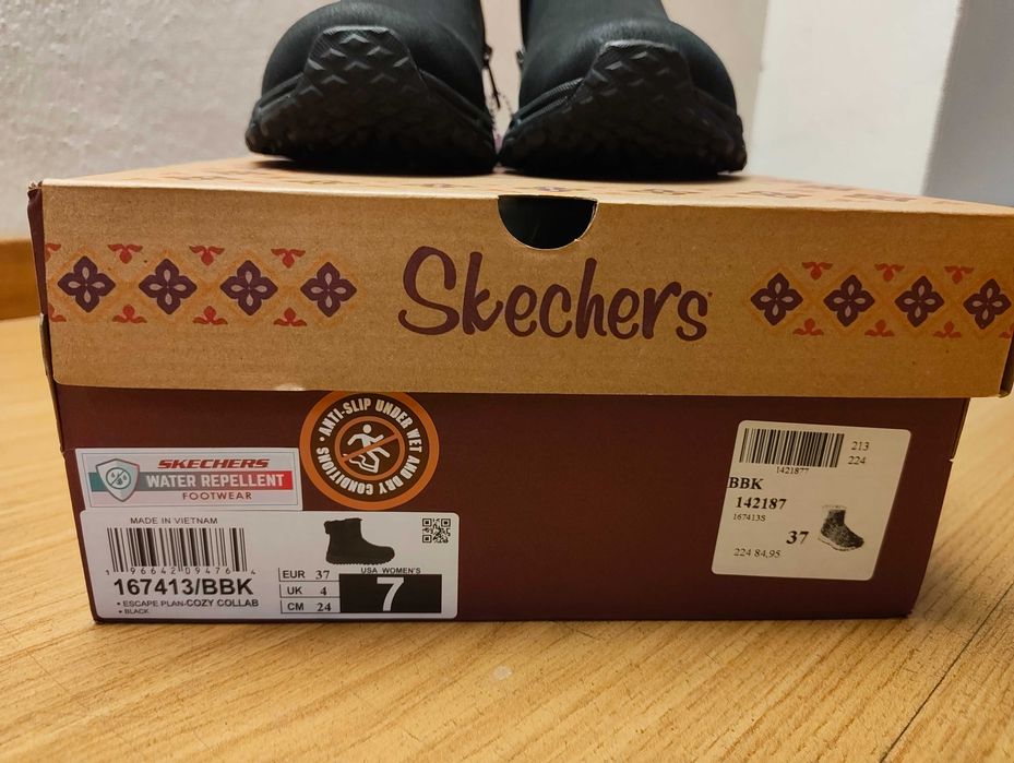 Botas Skechers Escape Plan – Cozy Collab, novas, tamanho 37