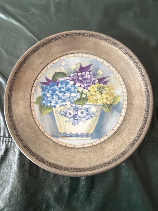 Prato decorativo com estanho