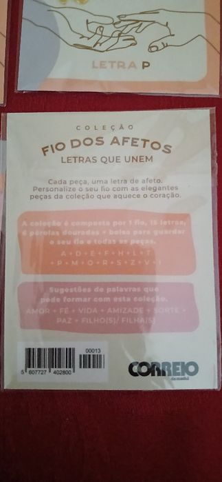 Letras Fio dos Afetos, embaladas