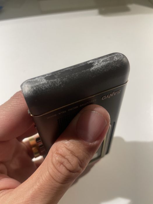 SANYO tcr6200 ss Ultra Compact microcassete gravador metálico