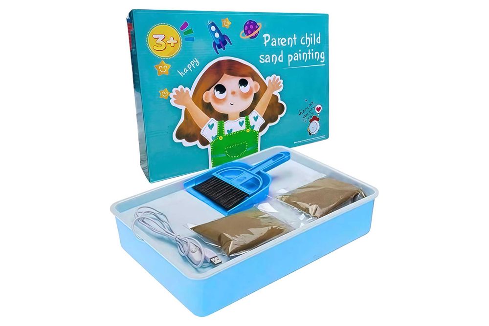 Дитячий набір планшет для малювання піском Піском Sand Painting Блакит