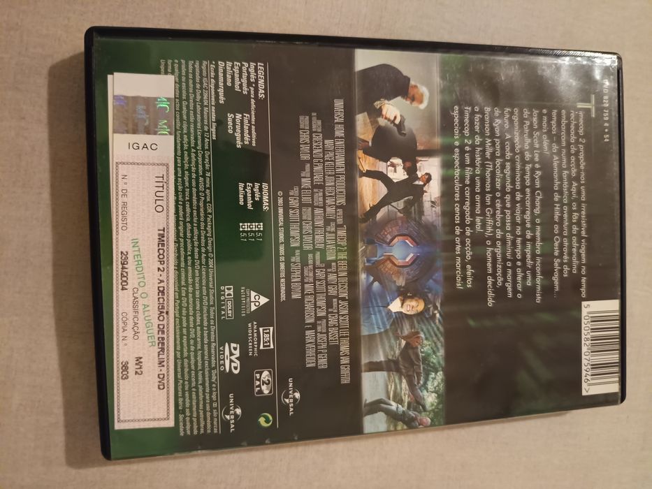 DVD timecop 2 a decisão de Berlim