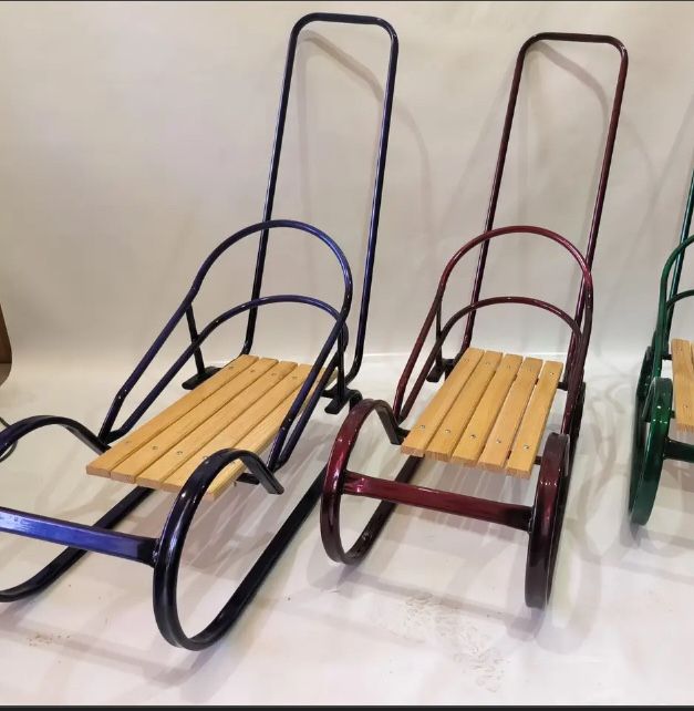 Нові Санки Королівські з ручкою штовхачем ( фабричні )