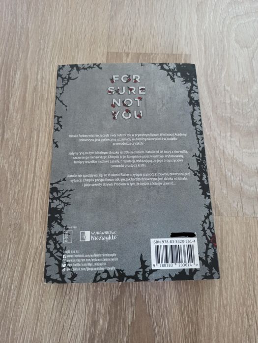 Książka "For sure not you" Weronika Ancerowicz