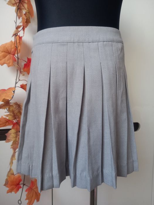Spódniczka Cropp XS 34 plisowana mini szara uszkodzona