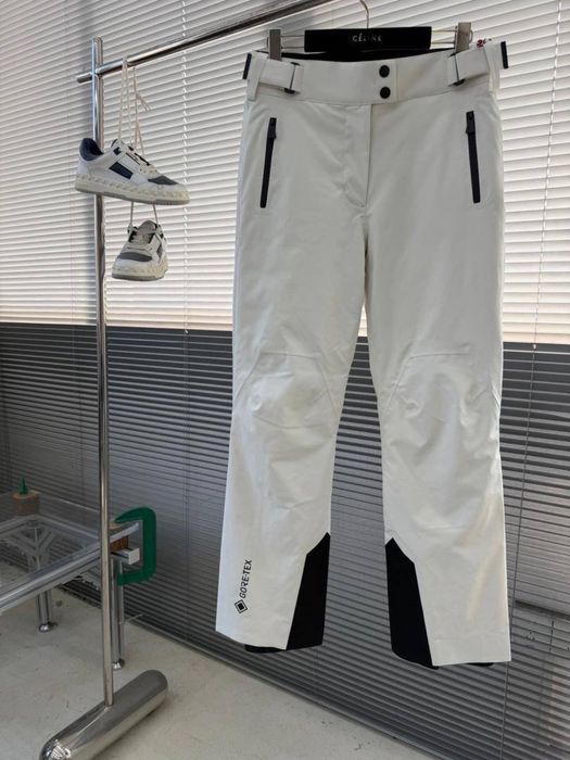 Костюм лижний жіночий Moncler (куртка та штани на пуху) білий