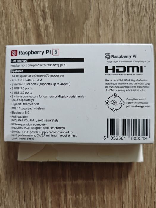 Одноплатний ПК Raspberry Pi 5 4GB
