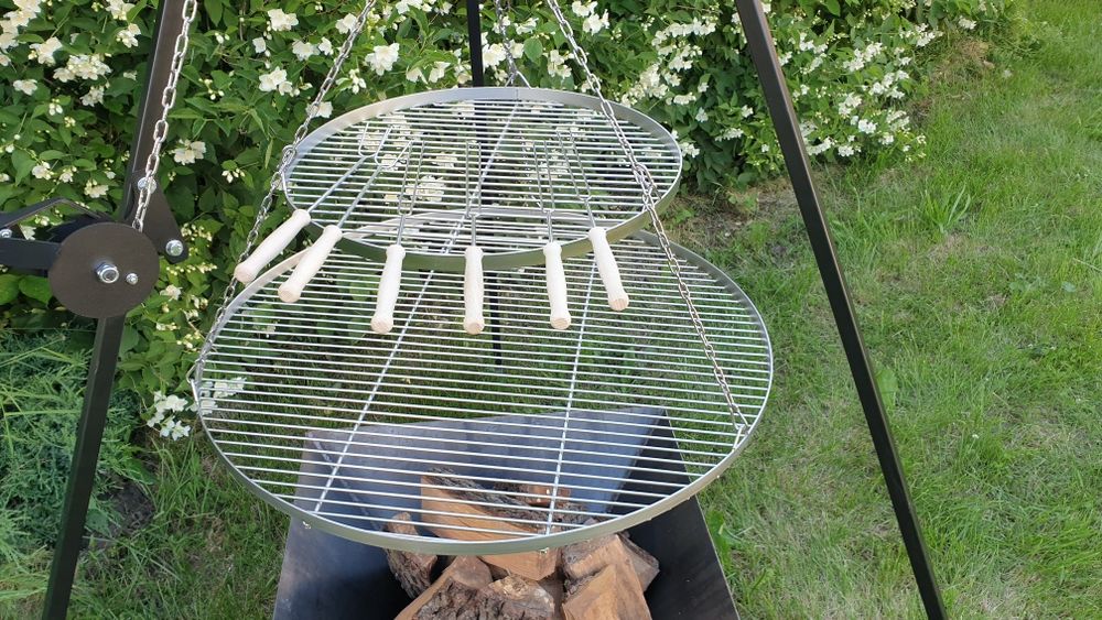 Ruszt do grilla nierdzewny okrągły 50cm -90 różne średnice do trójnogu