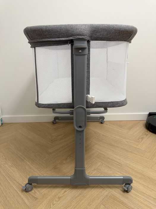 Łóżeczko dziecięce niemowlęce dostawne Moby-System LUNA 3w1 - szare