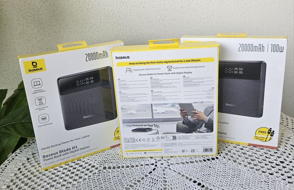 Павербанк Baseus 20000 mAh/100W
Power Bank Baseus 20000 мАг