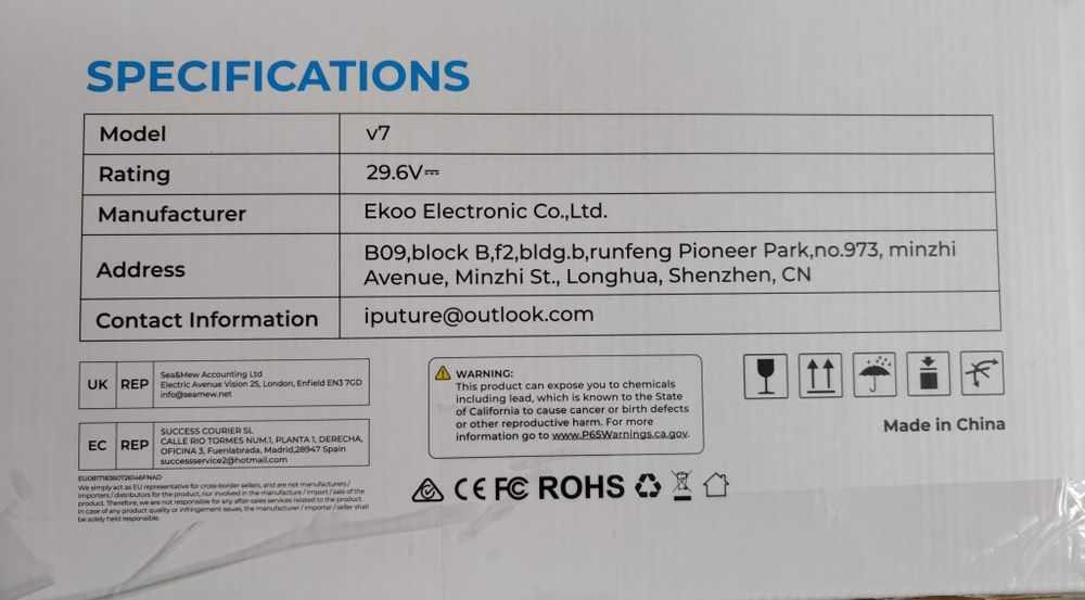 Laresar V7 500W 50KPA bezprzewodowy odkurzacz ręczny