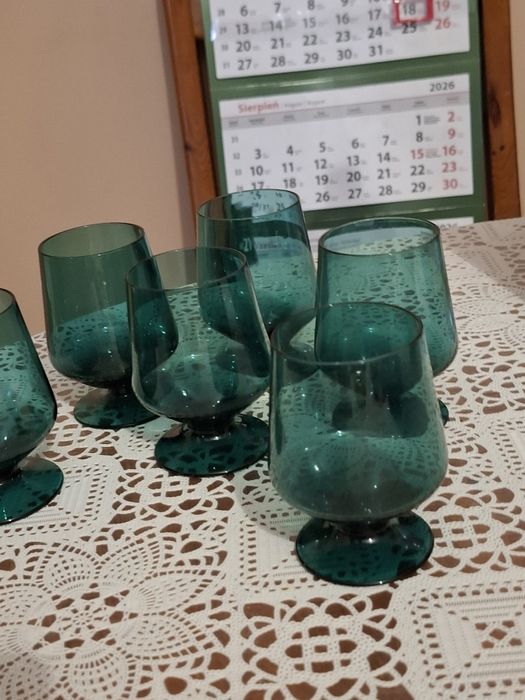 Kieliszki huta Krosno koniakówki
