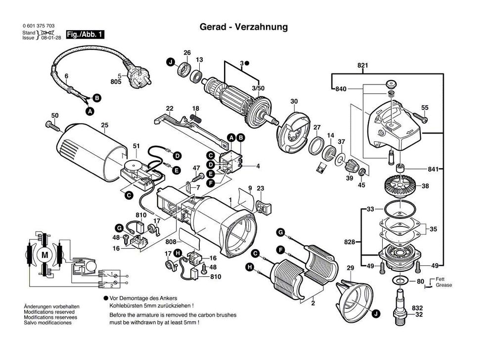 Controlador de Velocidade Variável para Rebarbadora Bosch GWS 6-115