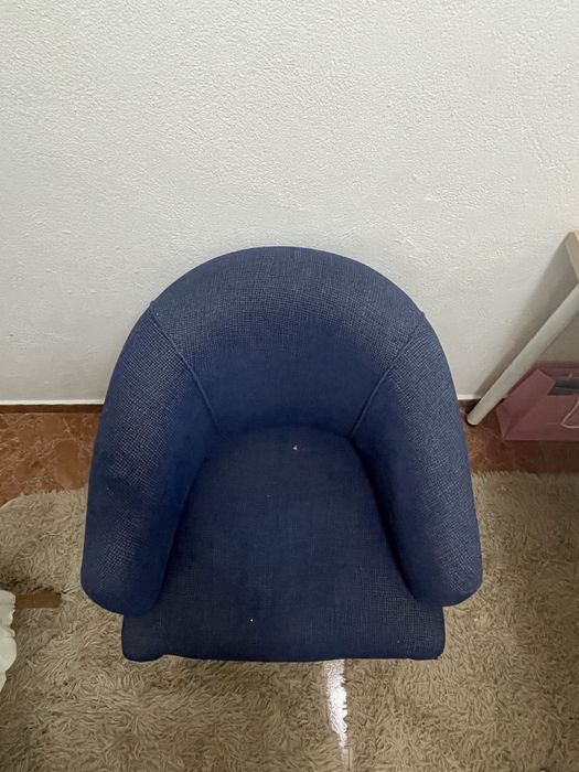 Cadeirão Azul e Castanho