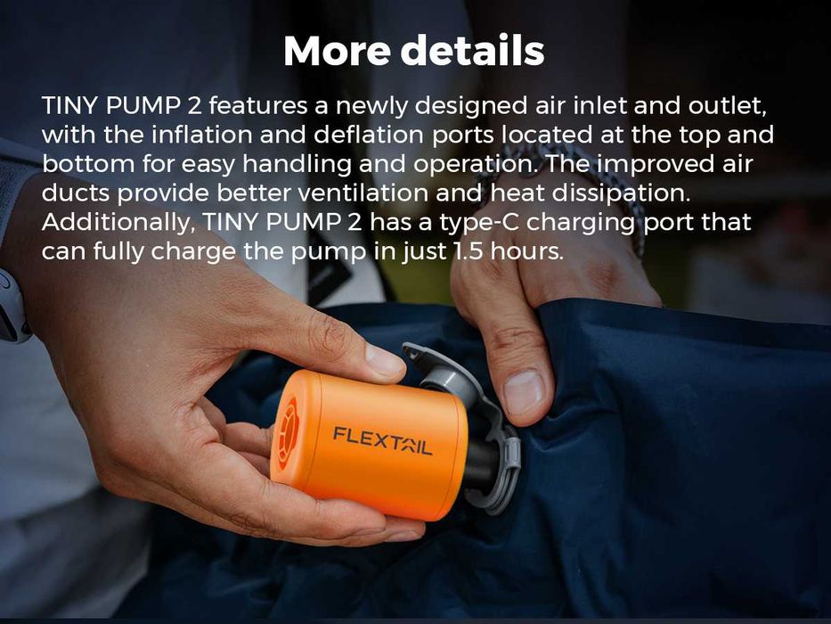 Flextail Tiny Pump 2X pompka elektryczna turystyczna