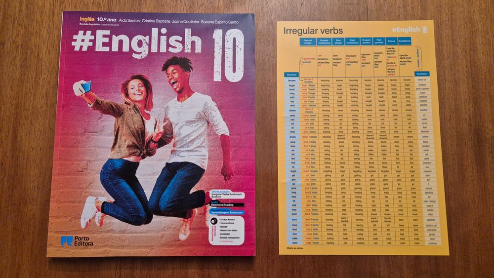 Vendo Dossier do Professor e Manual Inglês #ENGLISH 10, 10º Ano - NOVO