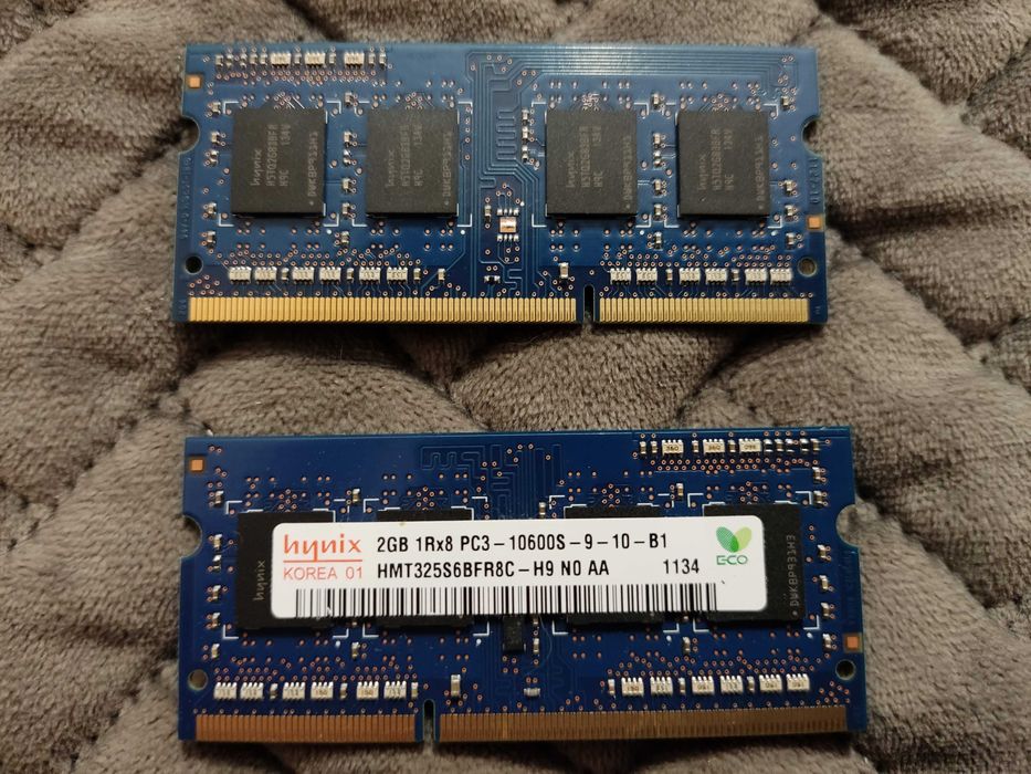 Модуль памяти SODIMM HYNIX 2GB 1Rx8 PC3-10600S-9-10-B1 DDR3 1333Mhz