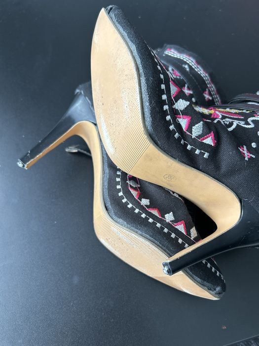 Wiosenne haftowane kozaczki boho r 38