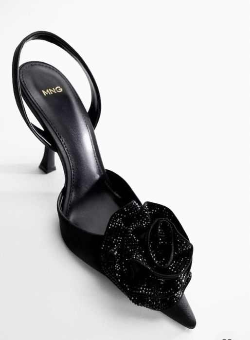 Взуття mango туфлі з квіткою