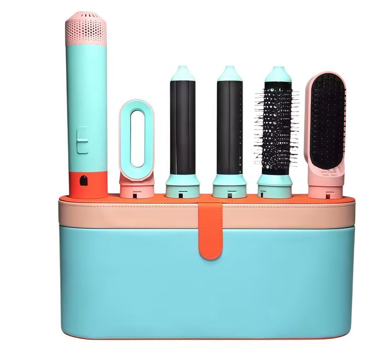 Фен стайлер для волосся Hair Brush Stailer + кейс голубий
