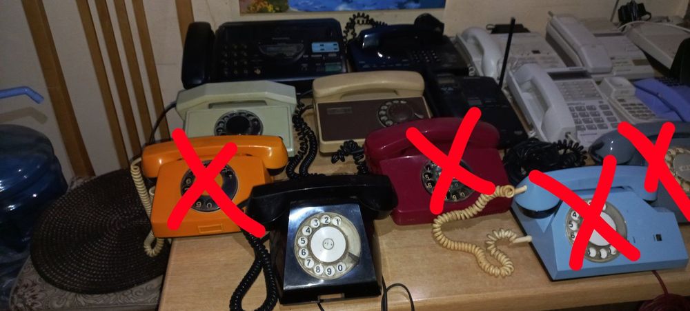 Телефони стаціонарні дискові/кнопкові/автовідповідачі/факс/трубки МТ17