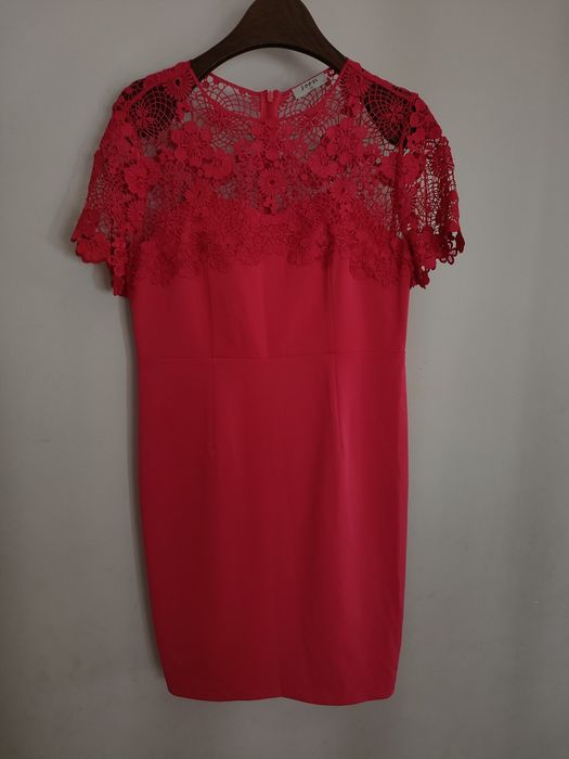 Soon sukienka elegancka malinowa rozm.14
