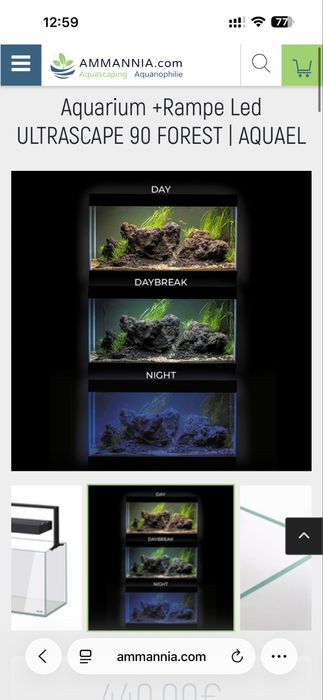 AQUAEL UltraScape 90 Forest – Estrutura + LED 56W – Estado Impecável