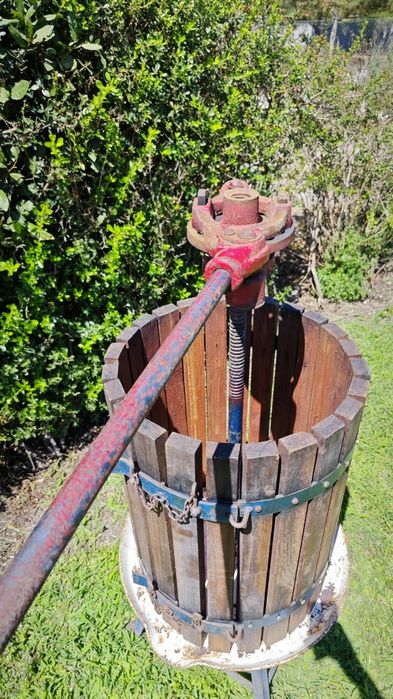 Prensa de uvas operacional