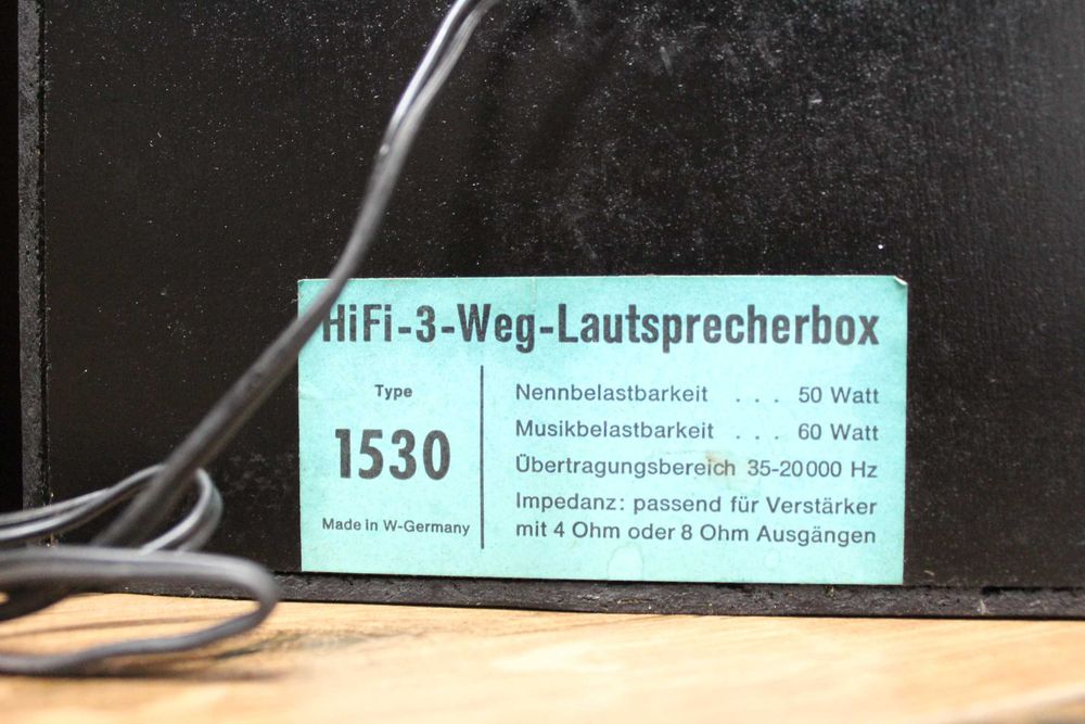 *** Kolumny Głośnikowe *** Retro HiFi BOX 1530 Germany ***