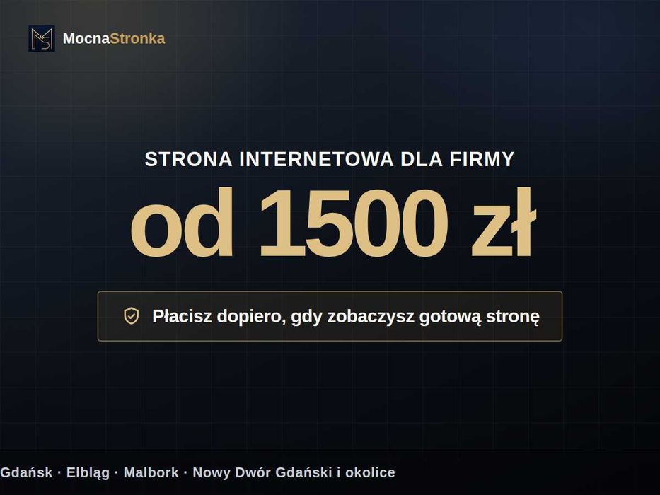 Strona internetowa dla firmy — zobaczysz gotową, zanim zapłacisz