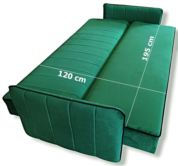 Sofa Rozkładana Kanapa z pojemnikiem do spania Łóżko