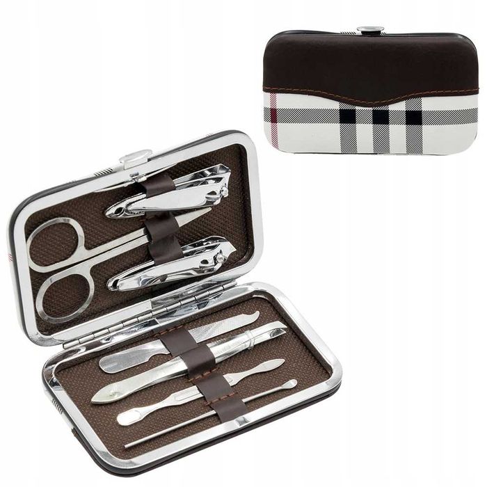 Zestaw do MANICURE  7 w 1. Przybornik do PAZNOKCI Turystyczny PODRÓŻNY