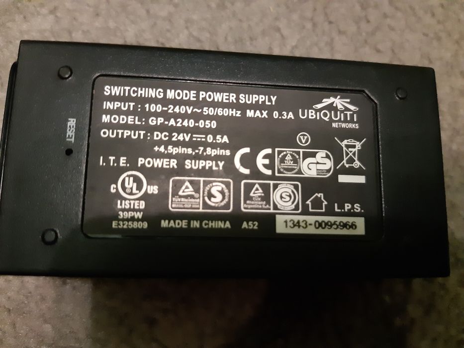 UBIQUITI NETWORKS 24V=0.5A з кнопою ресет