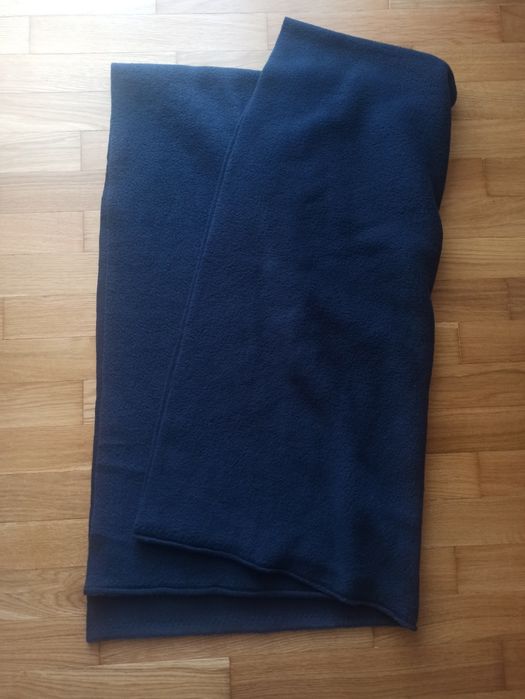 Materiał typu polar granatowy