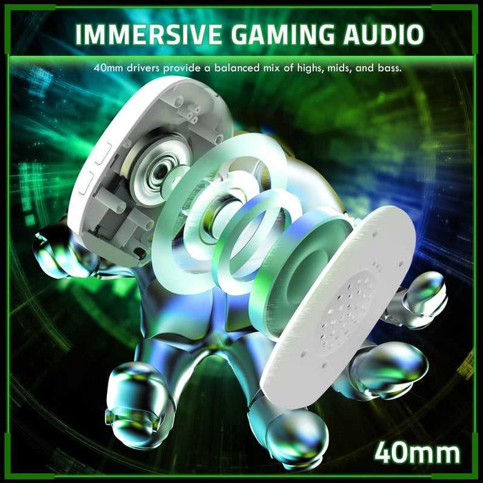 ‼️Attack Shark L80 PRO White игровые наушники с микрофоном‼️Гарантия‼️