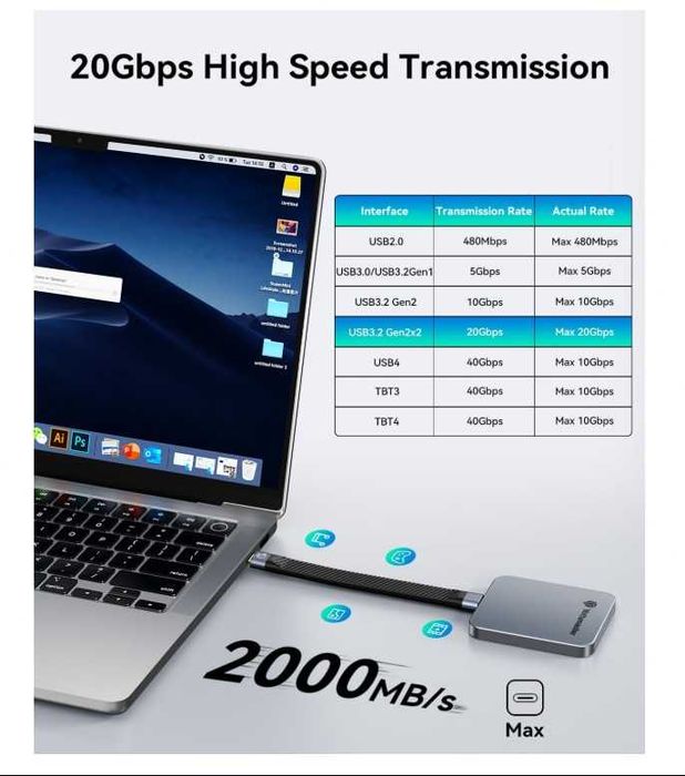 Przenośny dysk z magnesem Yottamaster 512GB