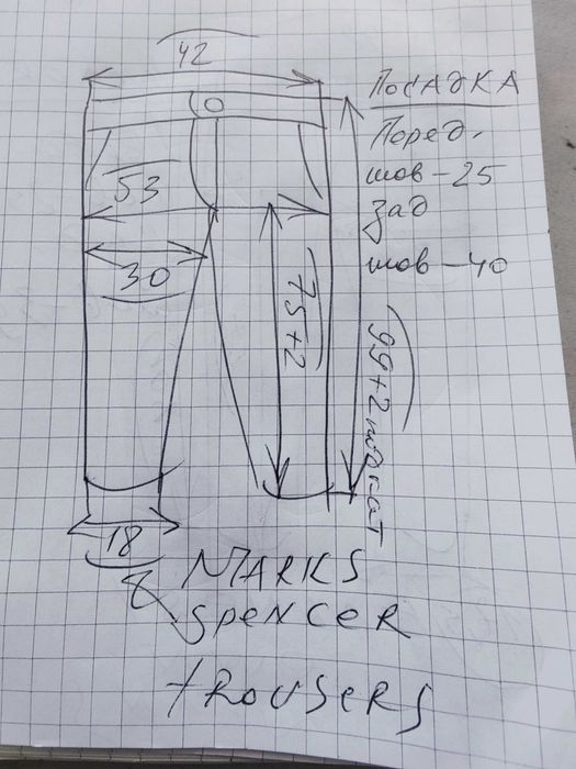 Джинсы брюки Marks&Spencer trousers United Kingdom w32 dark navy.
