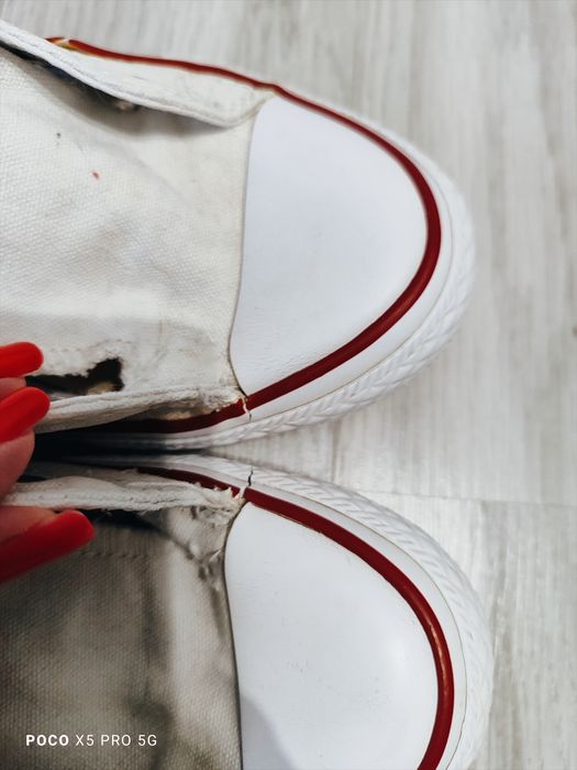 Białe krótkie trampki Converse 40