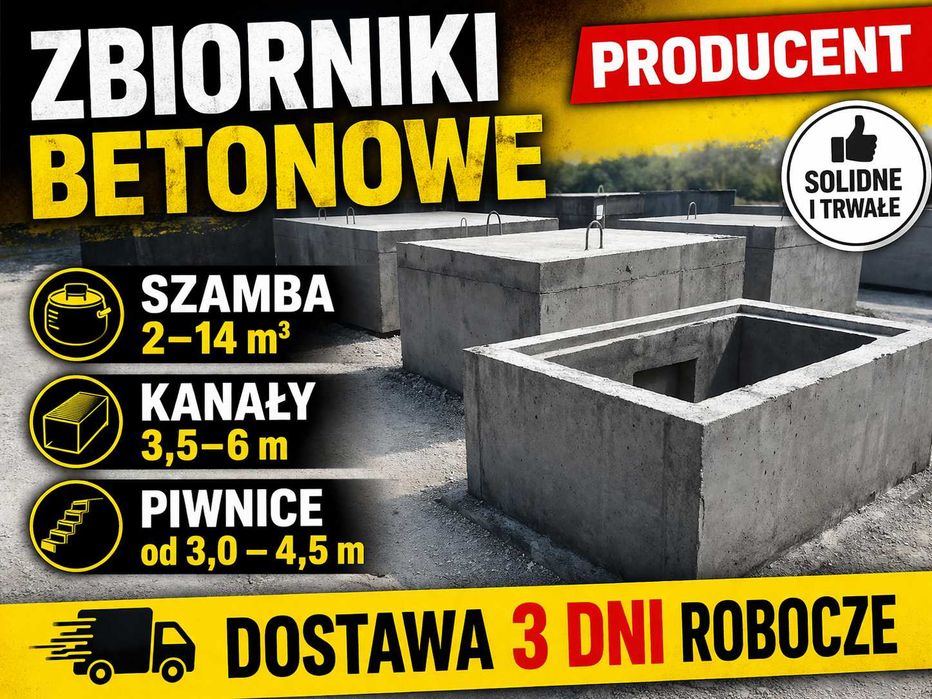 zbiornik do warsztatu KANAŁ BETONOWY kanały szambo szamba piwnice