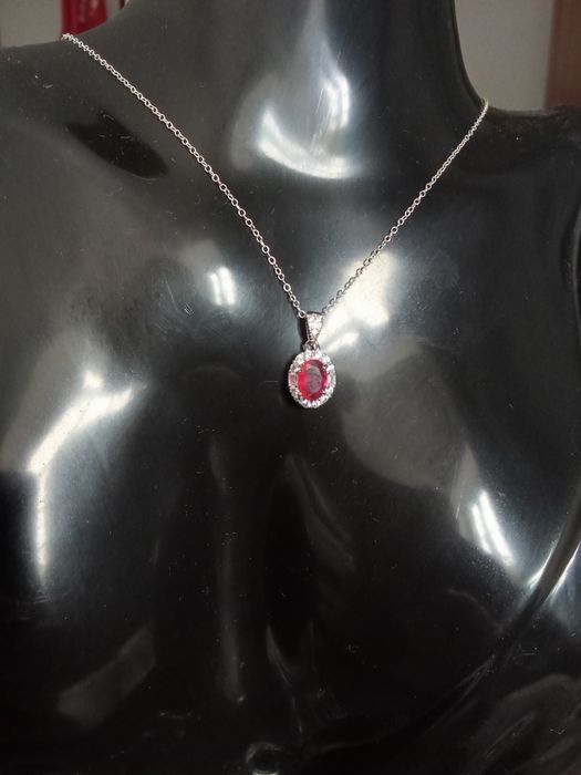 Promoção Natal  Conj em Prata com rubis certificados