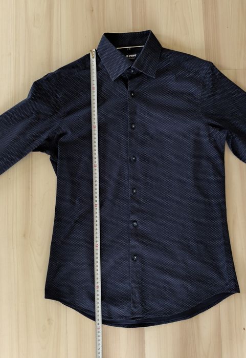 granatowa koszula pawo slim fit 39