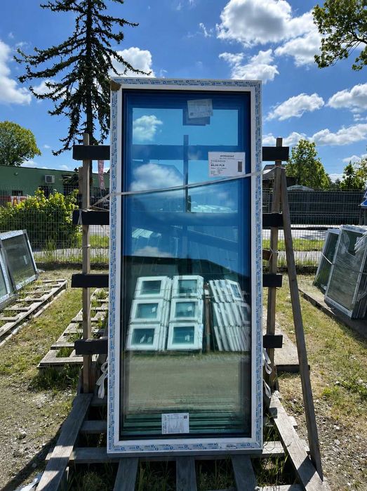 Okno Nowe 86x210 białe OD RĘKI 3 szybowe