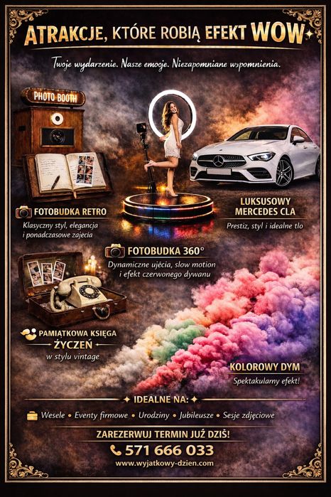 Fotobudka 360 / Fotobudka tradycyjna retro