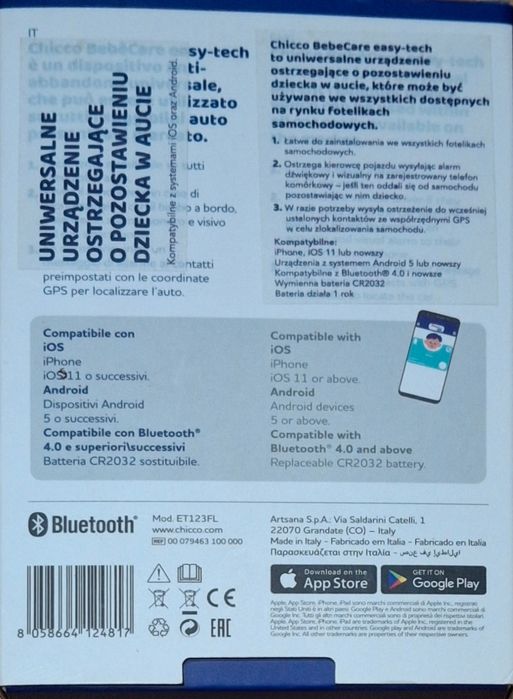 Chico BebeCare urzadzenie ostrzegawcze