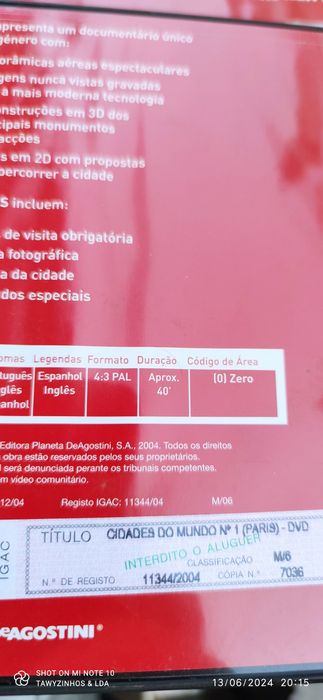 Vendo estes DVDs e cassetes