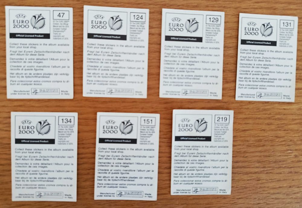 Cromos EURO 2000
