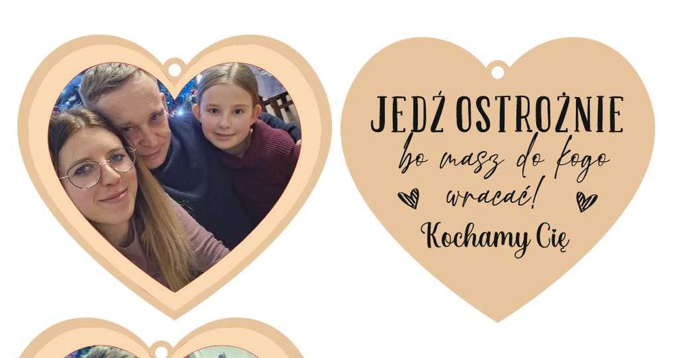 Zawieszka na lusterko * Walentynki * Dzień babci i dziadka