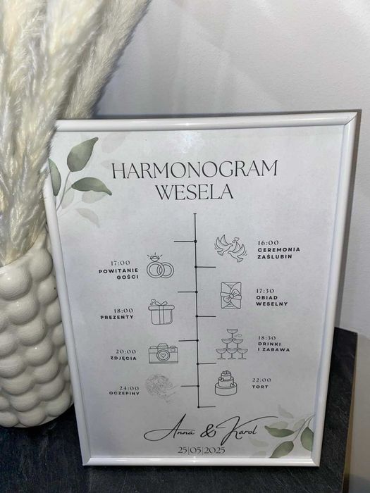 Harmonogram wesela
