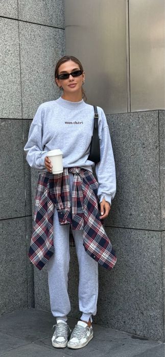 Костюм жіночий тринитка Пенье м/л сірий меланж