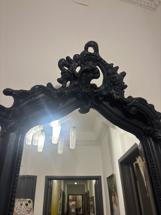 Espelho alto  preto 160cm altura